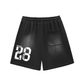 Smokey Scholars TM Sun Fade Raw Edge Cotton Shorts