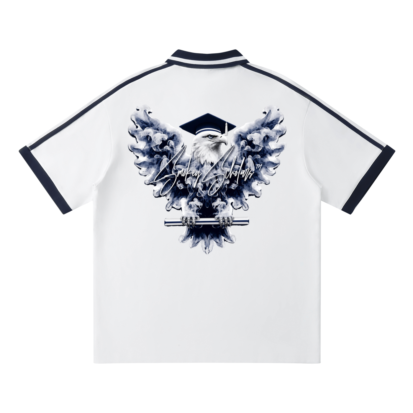 Smokey Scholars Contrast Piping Polo Shirt - Smokey Scholars