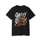 Smokey Scholars Orange Skelly Ultra Cotton Tee front graphic