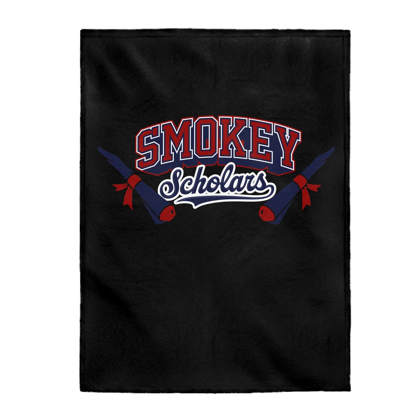 Smokey Scholars Sticky Certificates Velveteen Plush Blanket - Smokey Scholars