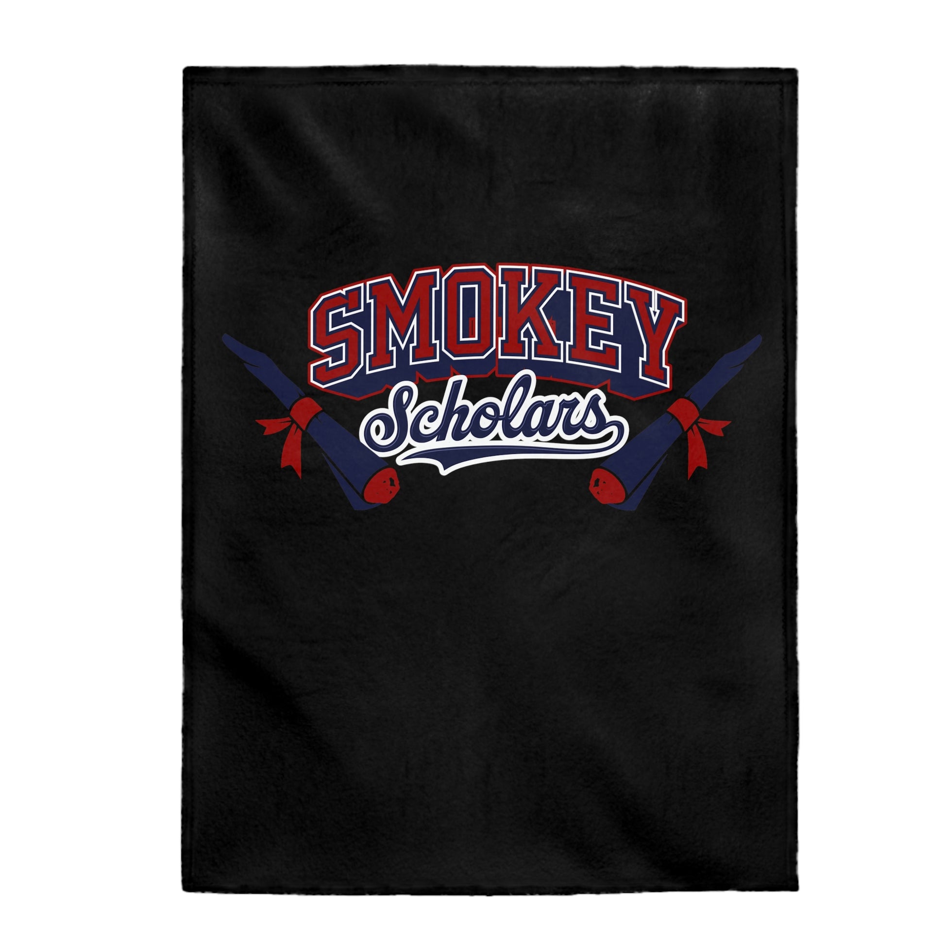 Smokey Scholars Sticky Certificates Velveteen Plush Blanket - Smokey Scholars