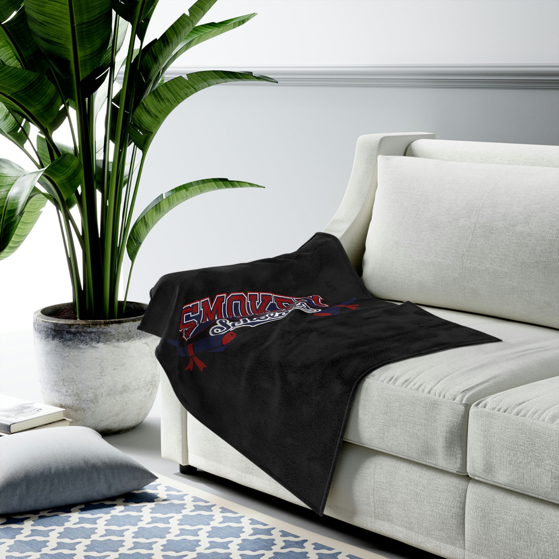 Smokey Scholars Sticky Certificates Velveteen Plush Blanket - Smokey Scholars