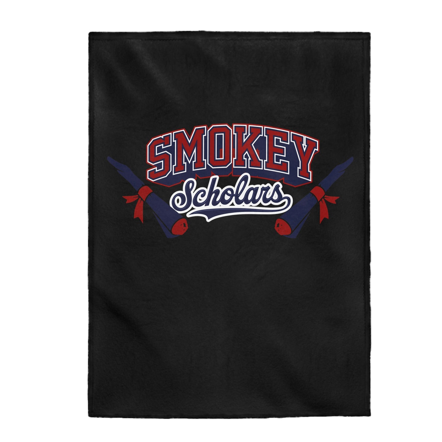 Smokey Scholars Sticky Certificates Velveteen Plush Blanket - Smokey Scholars