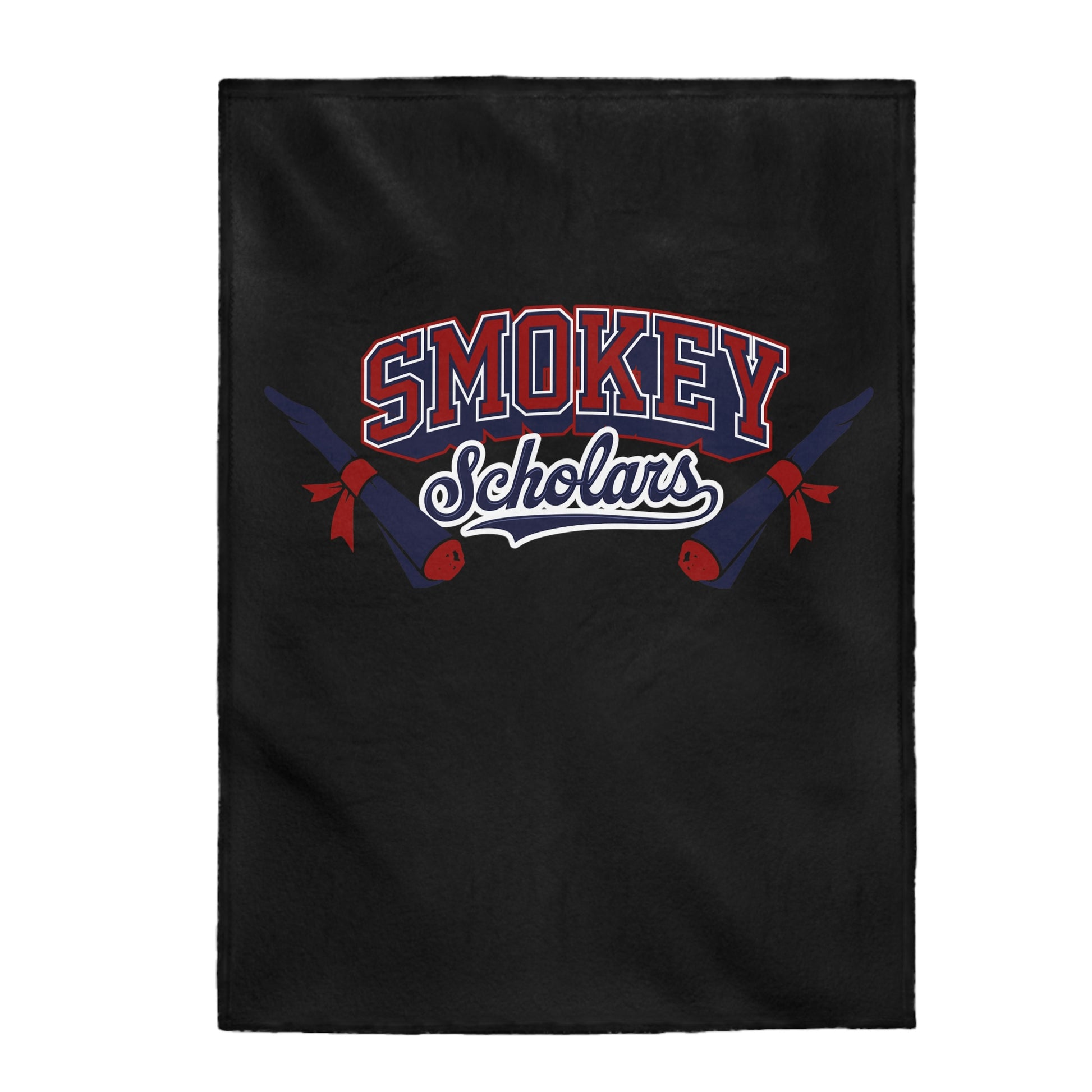 Smokey Scholars Sticky Certificates Velveteen Plush Blanket - Smokey Scholars