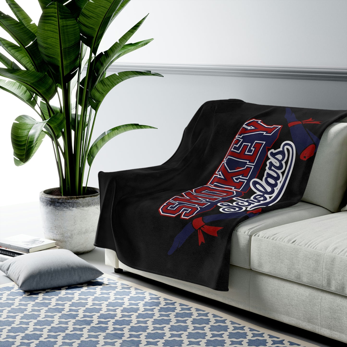 Smokey Scholars Sticky Certificates Velveteen Plush Blanket - Smokey Scholars